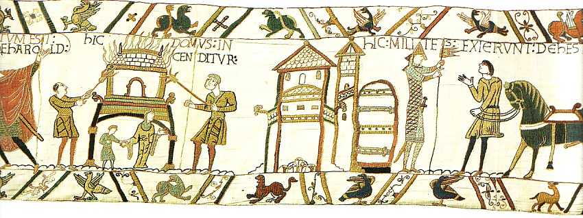 Normans pillaging Sussex